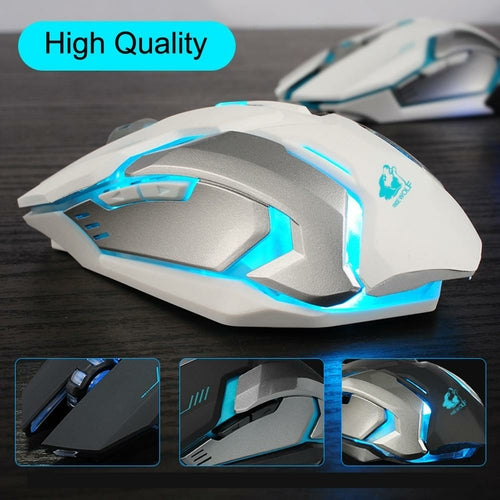 Ninja Dragon Stealth 7 무선 사일런트 LED 게이밍 마우스 (충전식)