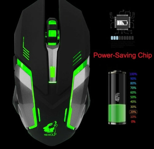 Ninja Dragon Stealth 7 무선 사일런트 LED 게이밍 마우스 (충전식)