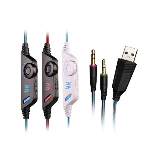 Ninja Dragon Stealth G21Z LED 진동 게이밍 헤드폰 (마이크 내장)